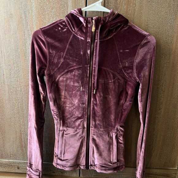 Lululemon Define Hooded Jacket *Velvet with Rare gold accents Garnet - Picture 2 of 5
